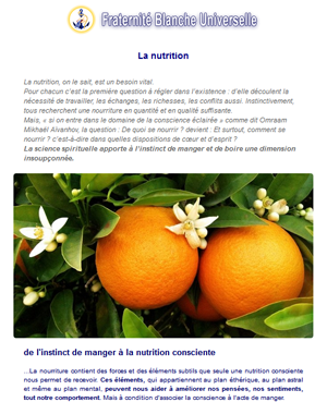 Info'lettre - la nutrition