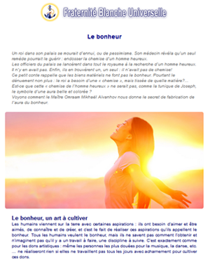 info'lettre - le bonheur